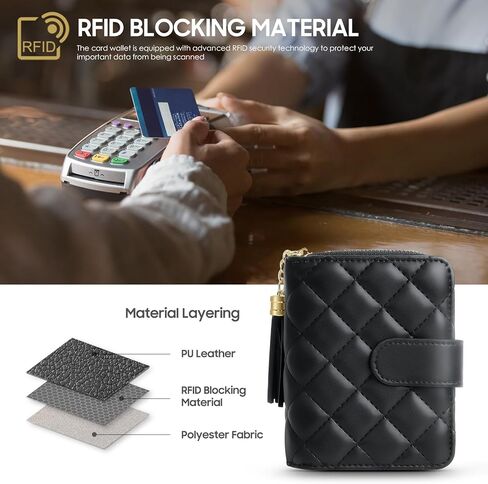 محفظة حامل بطاقات الائتمان الفريدة من BBCREAT، حافظة بطاقات صغيرة بسحاب ومزودة بسحاب، منظم جلدي مبطن للنساء (وردي) in Kuwait