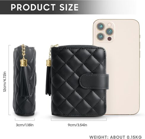 محفظة حامل بطاقات الائتمان الفريدة من BBCREAT، حافظة بطاقات صغيرة بسحاب ومزودة بسحاب، منظم جلدي مبطن للنساء (وردي) in Kuwait