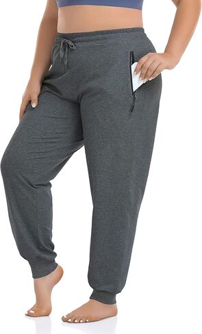 ZERDOCEAN المرأة حجم كبير Sweatpants النشطة مدبب تجريب Caual صالة السراويل الركض السراويل جيوب انغلق in Kuwait