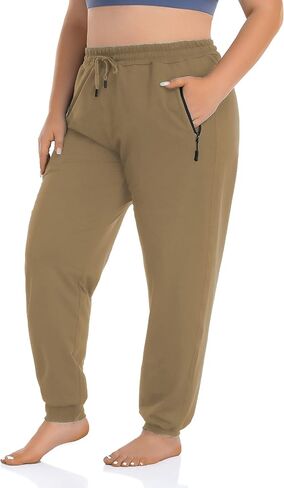 ZERDOCEAN المرأة حجم كبير Sweatpants النشطة مدبب تجريب Caual صالة السراويل الركض السراويل جيوب انغلق in Kuwait