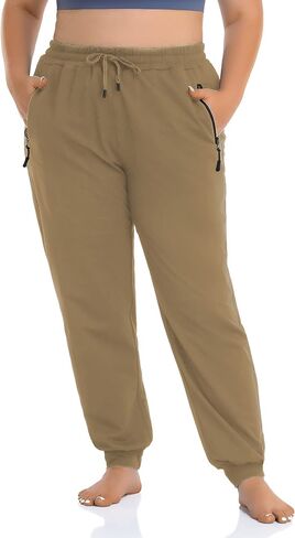 ZERDOCEAN المرأة حجم كبير Sweatpants النشطة مدبب تجريب Caual صالة السراويل الركض السراويل جيوب انغلق in Kuwait