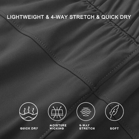 بنطال رياضي للسيدات من Willit، بنطال رياضي للسفر، 7/8، سريع الجفاف أثناء الطيران in Kuwait