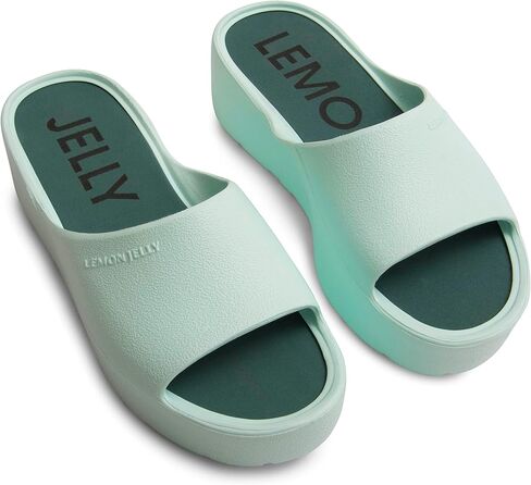 Lemon Jelly Women's Sunny Platform Sandals - Cute Water-Friendly Comfort Wedges for the Beach or Casual Wear - Super Lightweight Slip-On Flip Flops for Ladies in Saudi Arabia