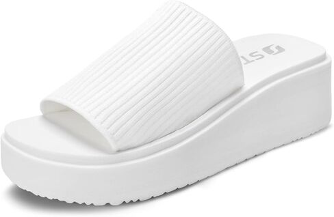 STQ Platform Sandals Women Cute Chunky Slides with Comfort Memory Foam in Saudi Arabia