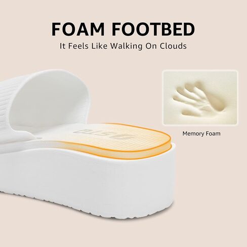 STQ Platform Sandals Women Cute Chunky Slides with Comfort Memory Foam in Saudi Arabia