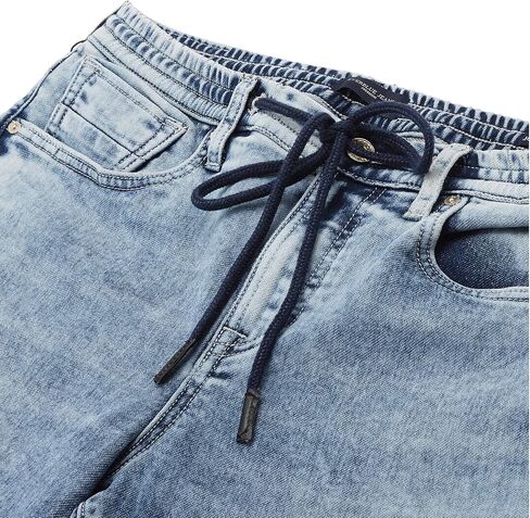 EVERBLUE Men's Light Blue Fashion Denim Joggers in Saudi Arabia