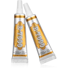 B7000 Fabric Glue with Precision Tips, Upgrade Industrial Strength Adhesive B-7000 Glue Clear for Jewelry Crafts DIY, Metal, Stone, Rhinestone Gems Gel, Glass, Fabric, Cell Phone Repair (50 ML)