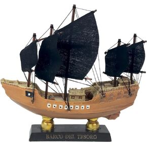 سفينة الكنز الصينية بوليريسين من NAUTIMALL ديكور المراكب الشراعية Zhenghe نموذج السفينة الطويلة هدية ديكور الحمام البحري لغرفة الأطفال in Kuwait