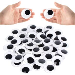 LOMIMOS 2inch Black Wiggle Googly Eyes with Self-Adhesive,Large Black Round Plastic Googly Eyes for DIY Craft Decoration(50PCS) in Saudi Arabia