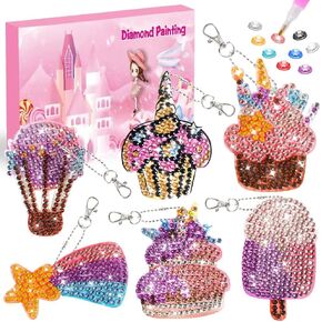 مجموعات طلاء الماس الماسي 5D للأطفال، 9 قطع من مجموعات سلسلة المفاتيح لرسم الماس على شكل حيوانات، الفنون والحرف اليدوية للأطفال من سن 8 إلى 12 عامًا، الرسم بالأرقام لتزيين عيد الميلاد وعيد الميلاد in Kuwait