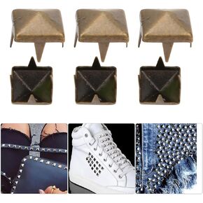 400 Sets DIY Leathercraft Spike Rivets, 4MM-7MM Leather Craft Rivet Four Jaw Rivets Spikes Studs Metal Pyramid Studs Handicraft DIY Punk Spikes for Clothing Shoes Leather Craft (4mm)