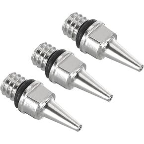 PATIKIL 3Pcs 0.2mm Air Brush Nozzle Only Brass Nozzle Replacement Parts Accessories for Air Brush Nozzle Art Craft Projects