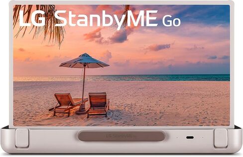 LG 27-Inch Class StanbyMe 1080p-Portable Touch-Screen-Monitor 27ART10AKPL, Built-in Battery, Full Swivel Rotation, 60Hz Refresh Rate, Calming Beige in Kuwait