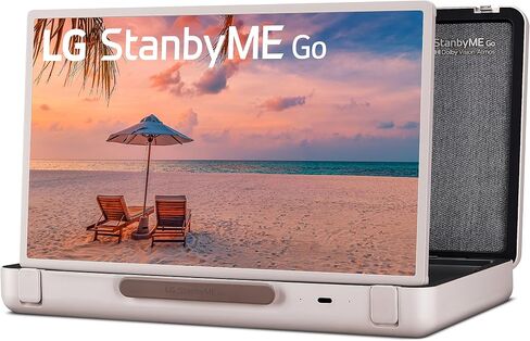 LG 27-Inch Class StanbyMe 1080p-Portable Touch-Screen-Monitor 27ART10AKPL, Built-in Battery, Full Swivel Rotation, 60Hz Refresh Rate, Calming Beige in Kuwait