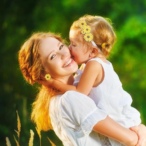 HADDIY Resin Sunflower for Craft,50 Pcs Small Flatback Yellow Decorative Daisy Flowers for Scrapbook Embellishment,DIY and Sunflower Party Decorations-No Hole in Kuwait