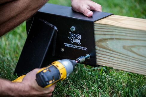 أطقم أرجوحة خشبية شديدة التحمل من جاك آند يونيو - دعامة معدنية ومعدات لتركيب مجموعة اللعب بشكل آمن وسهل in Kuwait