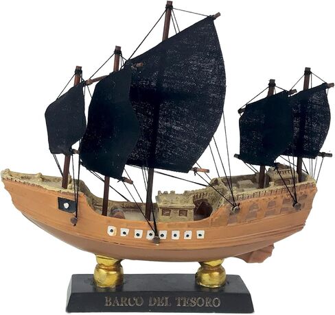 سفينة الكنز الصينية بوليريسين من NAUTIMALL ديكور المراكب الشراعية Zhenghe نموذج السفينة الطويلة هدية ديكور الحمام البحري لغرفة الأطفال in Kuwait