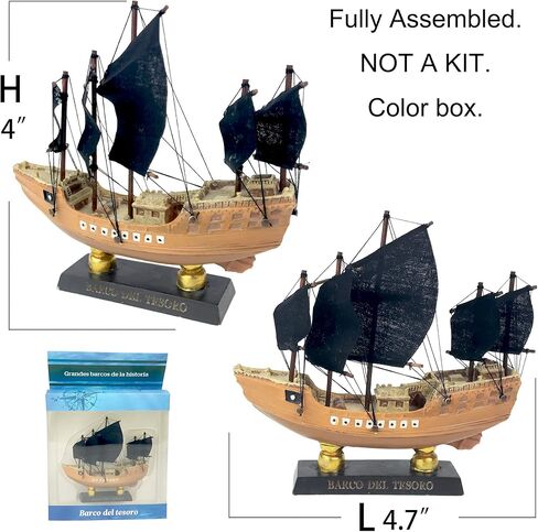 سفينة الكنز الصينية بوليريسين من NAUTIMALL ديكور المراكب الشراعية Zhenghe نموذج السفينة الطويلة هدية ديكور الحمام البحري لغرفة الأطفال in Kuwait