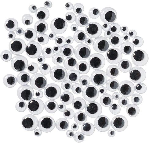 Colorations Wiggly Eyes in Multiple Sizes for Crafts - 100 Pieces. in Saudi Arabia