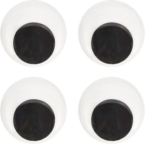 عيون متحركة للحرف اليدوية مقاس 3.15 انش ذاتية اللصق كبيرة الحجم ذاتية اللصق بتصميم عيون جوجل ايز 4 عبوات لملحقات الحرف اليدوية والزينة in Kuwait