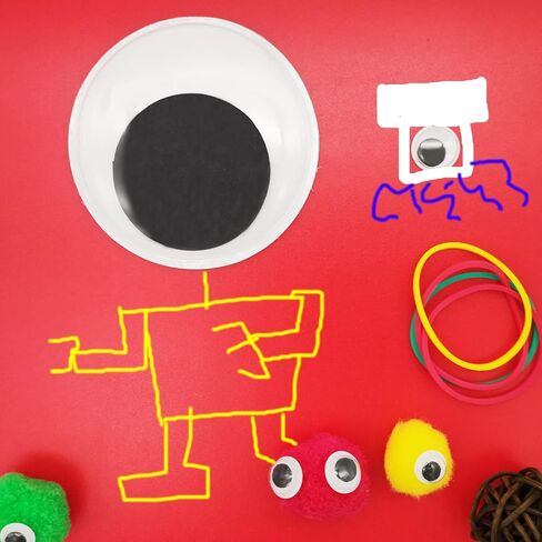 عيون متحركة للحرف اليدوية مقاس 3.15 انش ذاتية اللصق كبيرة الحجم ذاتية اللصق بتصميم عيون جوجل ايز 4 عبوات لملحقات الحرف اليدوية والزينة in Kuwait