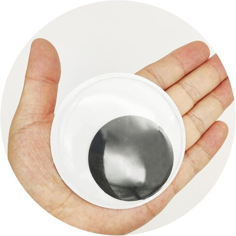 عيون متحركة للحرف اليدوية مقاس 3.15 انش ذاتية اللصق كبيرة الحجم ذاتية اللصق بتصميم عيون جوجل ايز 4 عبوات لملحقات الحرف اليدوية والزينة in Kuwait