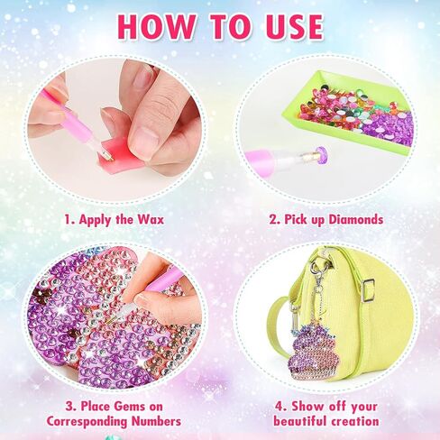مجموعات طلاء الماس الماسي 5D للأطفال، 9 قطع من مجموعات سلسلة المفاتيح لرسم الماس على شكل حيوانات، الفنون والحرف اليدوية للأطفال من سن 8 إلى 12 عامًا، الرسم بالأرقام لتزيين عيد الميلاد وعيد الميلاد in Kuwait
