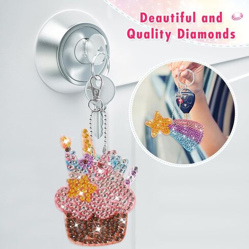 مجموعات طلاء الماس الماسي 5D للأطفال، 9 قطع من مجموعات سلسلة المفاتيح لرسم الماس على شكل حيوانات، الفنون والحرف اليدوية للأطفال من سن 8 إلى 12 عامًا، الرسم بالأرقام لتزيين عيد الميلاد وعيد الميلاد in Kuwait