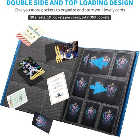 Card Binder, 360 Pockets Upgraded Trading Card Binders in Saudi Arabia