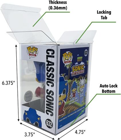 (100 عبوة) واقي EcoTEK Protectors Pop متوافق مع شخصيات Funko POP مقاس 4 بوصات، حافظة قوية وشفافة، خالية من الأحماض in Kuwait