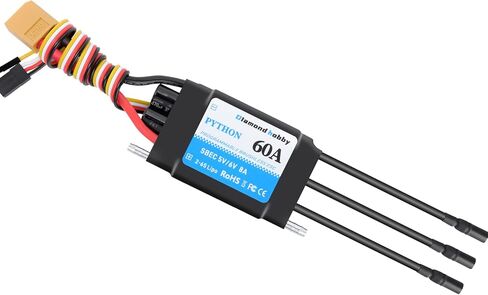 DH 20A 2-4S Waterproof Brushless ESC Electronic Speed Controller with 5.5V/4A BEC and XT60 3.5mm Banana Head Connector for Model Ship RC Boat (20A) in Kuwait