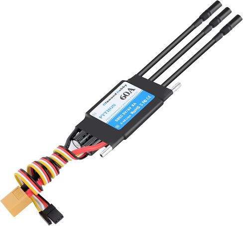 DH 20A 2-4S Waterproof Brushless ESC Electronic Speed Controller with 5.5V/4A BEC and XT60 3.5mm Banana Head Connector for Model Ship RC Boat (20A) in Kuwait