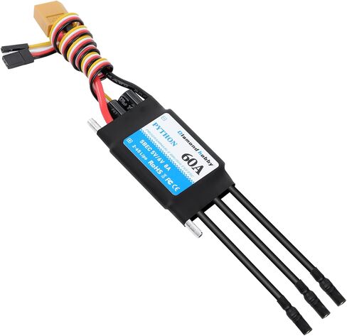 DH 20A 2-4S Waterproof Brushless ESC Electronic Speed Controller with 5.5V/4A BEC and XT60 3.5mm Banana Head Connector for Model Ship RC Boat (20A) in Kuwait