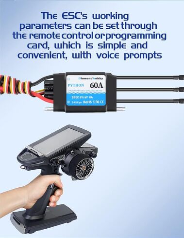 DH 20A 2-4S Waterproof Brushless ESC Electronic Speed Controller with 5.5V/4A BEC and XT60 3.5mm Banana Head Connector for Model Ship RC Boat (20A) in Kuwait