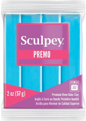 طين خبز الفرن من البوليمر Sculpey Premo™، فضي، غير سام، 2 أونصة. بار، رائع لصنع المجوهرات، والعطلات، والصناعات اليدوية، والوسائط المختلطة ومشروعات الديكور المنزلي. الطين الفاخر مثالي للطين والفنانين. in Saudi Arabia