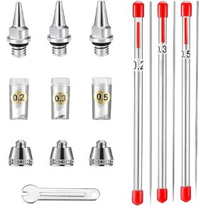 Airbrush Needle Nozzle Kit , 0.2/0.3/0.5mm Replacement Accessories Parts in Saudi Arabia