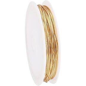 PH PandaHall 18K Gold Plated Copper Wire, 20 Gauge Jewelry Wire 0.8mm Craft Wire Golden Beading Wire Tarnish Resistant Wire for DIY Crafts Jewelry Making Wrapping Sculpting, 32 FT /10.9 Yards