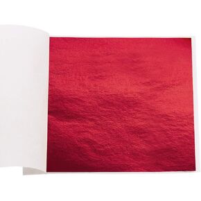 KINNO 100 Sheets Imitation Gold Foil Sheets Red in Saudi Arabia