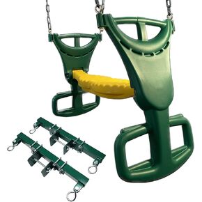 مجموعة أرجوحة Safe Kidz Glider: مجموعة كاملة تجمع بين التأرجح المزدوج من الخلف إلى الخلف، ودعامات مجموعة التأرجح مقاس 18 بوصة قابلة للتعديل وسلاسل التأرجح الفولاذية المطلية بالبلاستيك، وتتضمن الأجهزة والتعليمات الكاملة in Kuwait