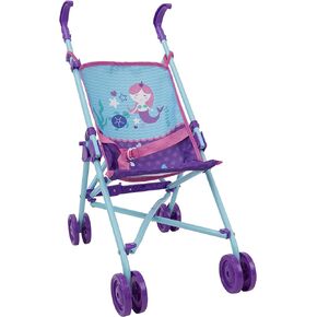 509 Crew 509: Mermaid Doll Umbrella Stroller - Kids Pretend Play Stroller, Easy Fold Storage & Travel, Fits Dolls Up to 18", Ages 3+ (T701028) in Kuwait