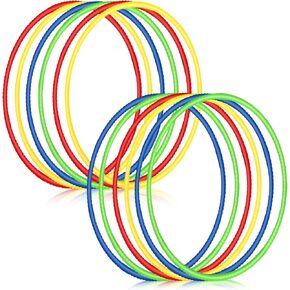 Sratte 12 Pcs Toy Hoops for Kids Adjustable, 24 Inch, Simple Colors in Saudi Arabia