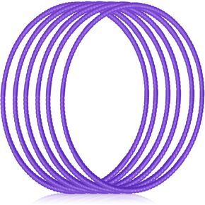Poen 10 Pcs Exercise Hoop Adjustable Detachable Plastic Toy Hoop Colored Hoop Circles Playground Toys for Gymnastics Games Dog Agility Equipment Party Decor, 28 Inch in Kuwait