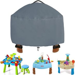 Kids Sand Water Table Cover (34 "DX18" H) ，Outdoor waterproof and UV resistant Sand water table covers are suitable for various styles and models， (Cover only) Black