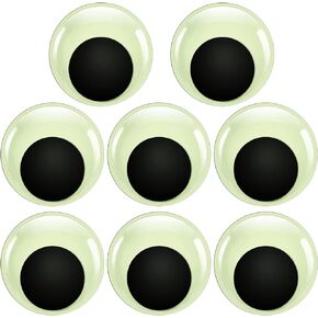 TOAOB 8pcs Glow in The Dark Wiggle Googly Eyes Self Adhesive Luminous Googly Eyes 50mm Plastic Sticker Eyes for DIY Crafts Scrapbooking Decoration