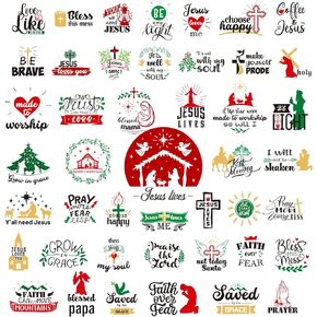 Christmas Inspirational Vinyl Stickers for Crafts Scrapbooking Christmas Bless Saying Stickers Positive Word Stickers Motivational Quote Decals for Adults Kids Water Bottle (Joy Style)