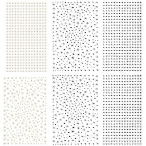 2100 Clear Rhinestone Stickers Self Adhesive Rhinestone and Pearl,Shiny Diamond Sticker for face, Beauty, Makeup, Nail Art, Mobile Phone, Wedding Hair Decoration, DIY Crafts