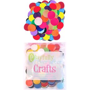 Playfully Ever After Mixed Color Assortment of Craft Felt Circles (1 Inch - 200pc)