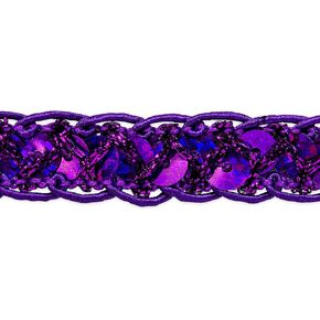 Trims By The Yard Thea Sequin Braid Cord Trim, 1/2-Inch Versatile Sequins for Crafts, Durable Sequin Trim for Costumes or Party Decorations, 10-Yard Cut, Purple in Kuwait