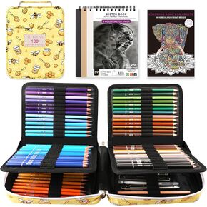 HIFORNY 80 Colored Pencils Set for Adults Coloring – 72 Colors Coloring Pencils with Extras,Artists Soft Core,Drawing Pencils Art Craft Supplies for Adults Beginners