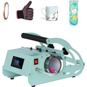Ecolaser Tumbler Heat Press Machine, Tumbler Mug Press Heat Machine for 20-30 OZ Sublimation Straight Blank Skinny Glass Jar Can, Cup Heat Press for DIY Gifts to Your Family/Friends - Mint Green in Kuwait